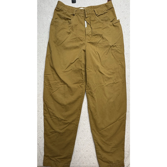 Mens Vintage 80's Z Cavaricci Tapered Khaki High Waisted Parachute Pants Sz 32 - Picture 1 of 13